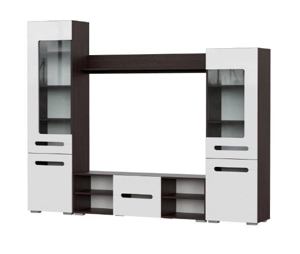 Мебель для гостиной К NN Мебель МГС 6 Венге/Белый глянец - фото