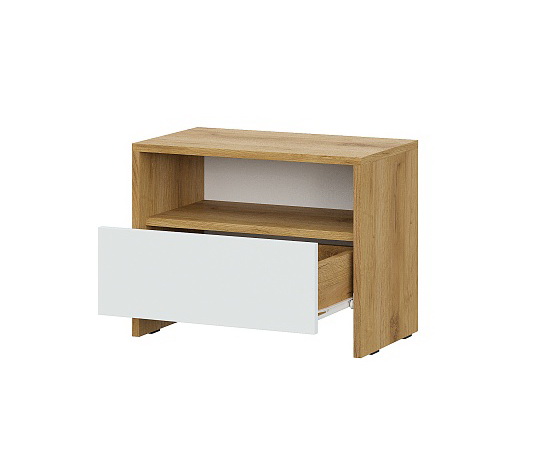 Тумба прикроватная NN Мебель (МС Дольче К) Дуб Золотой/Белый - фото