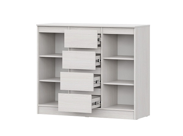 Комод SV-МЕБЕЛЬ (МС Бриз-1 К) Ясень Анкор светлый, 4 ящ. 2 ств. - фото2