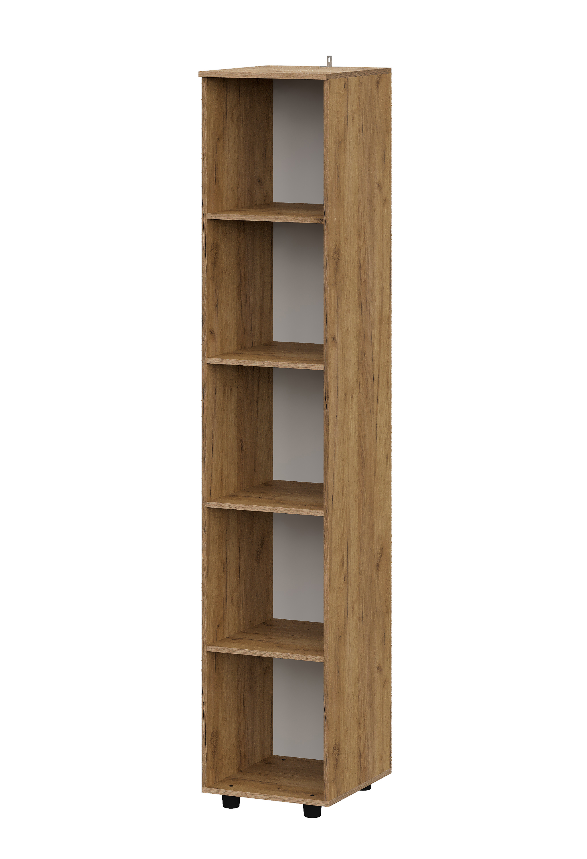 Пенал NN Мебель (МС Байкал К) Дуб Золотой/Белый матовый  - фото2