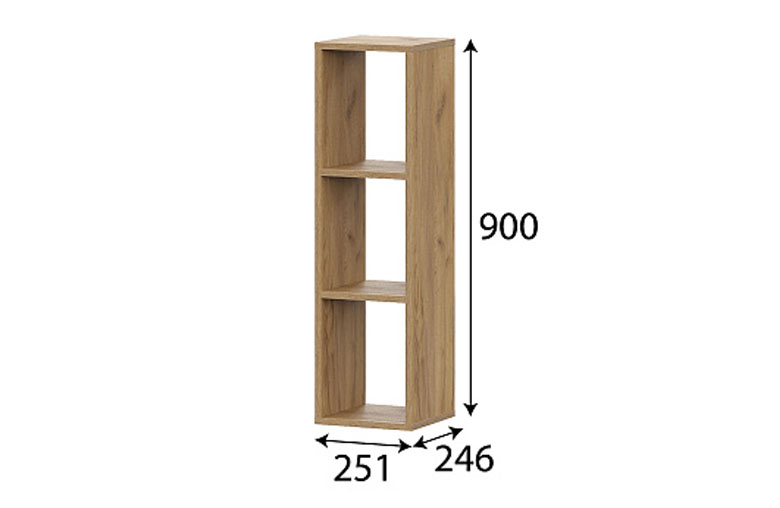Полка навесная NN Мебель К ПЛН 4 Дуб золотой - фото2