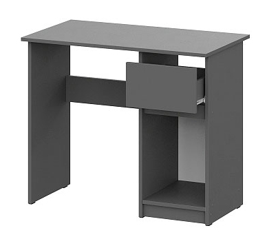 Стол письменный NN Мебель (МС Денвер К) Графит серый 0,9 м - фото2
