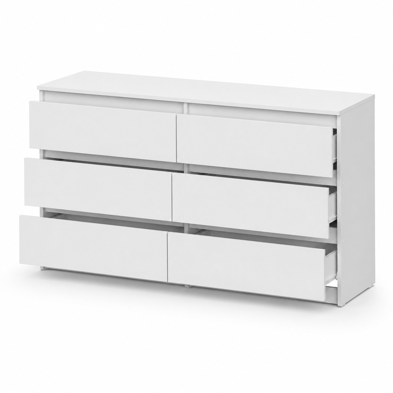 Комод NN Мебель (МС Денвер К) Серия 2 Белый, 6 ящ. (1,38м) SAFE - фото2