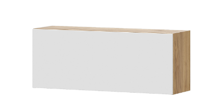 Шкаф навесной SV-МЕБЕЛЬ (МС Милан К) Дуб Золотой/Белый Матовый - фото