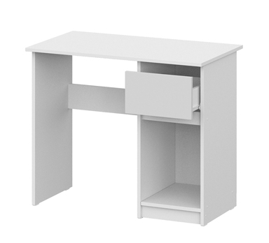 Стол письменный NN Мебель (МС Денвер К) Белый 0,9 м - фото