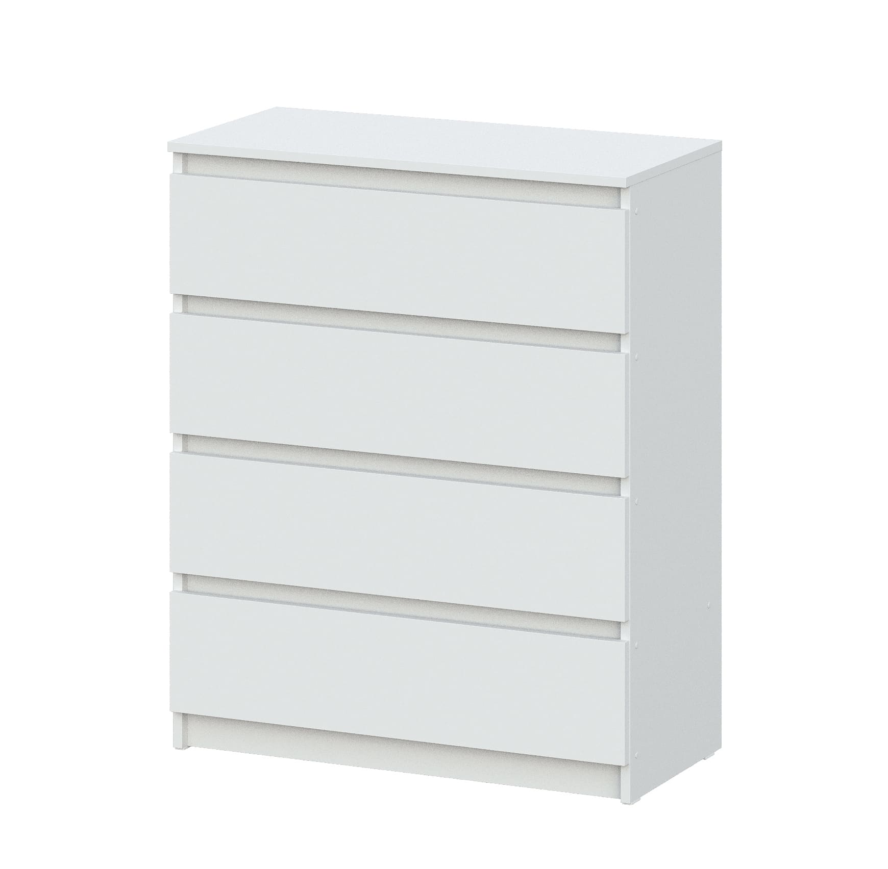 Комод NN Мебель (МС Денвер К) Белый, 4 ящ. SAFE - фото