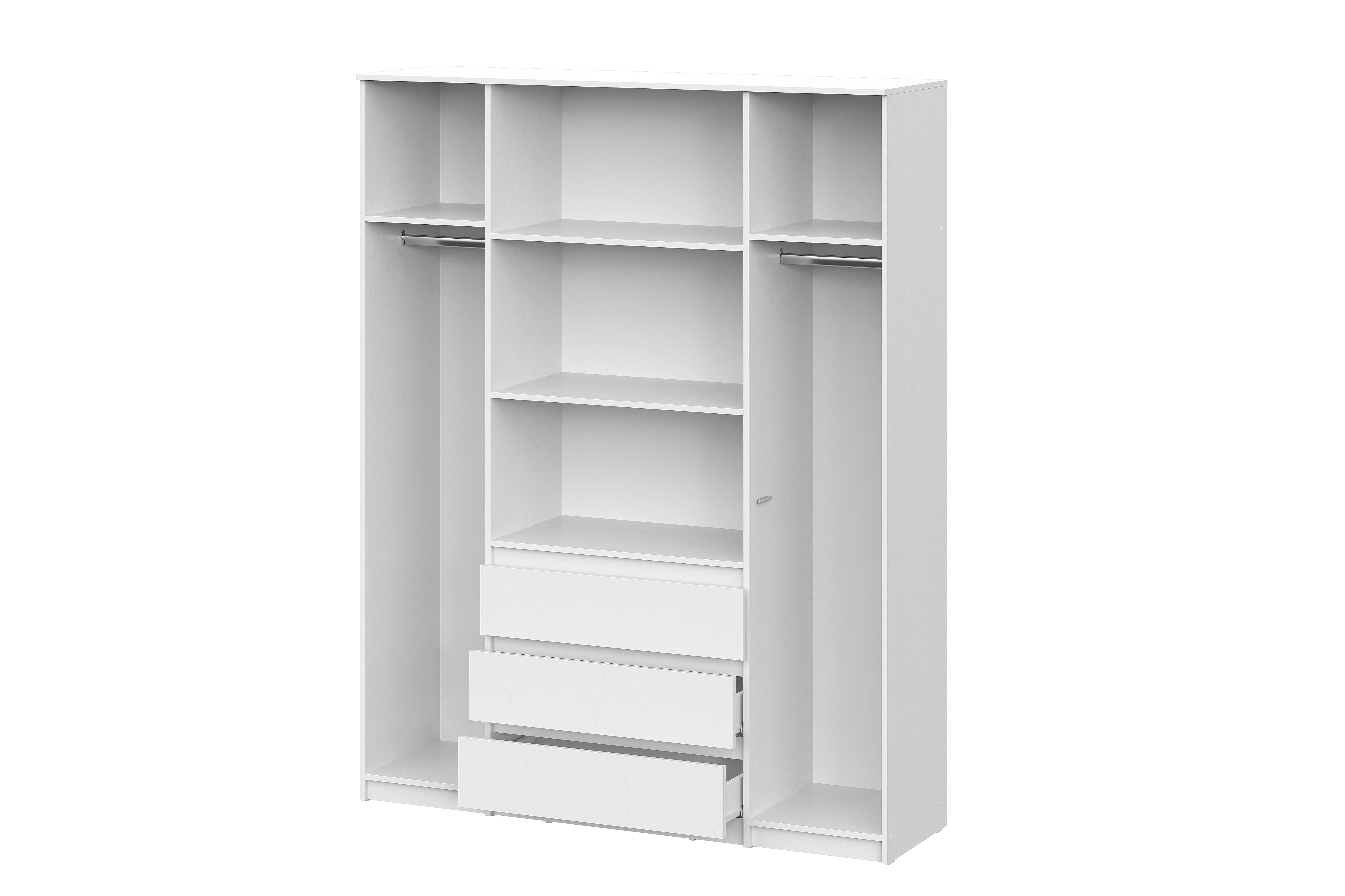 Шкаф NN Мебель (МС Денвер К) Серия 2 Белый, четырехстворчатый с 3 ящ. SAFE - фото2