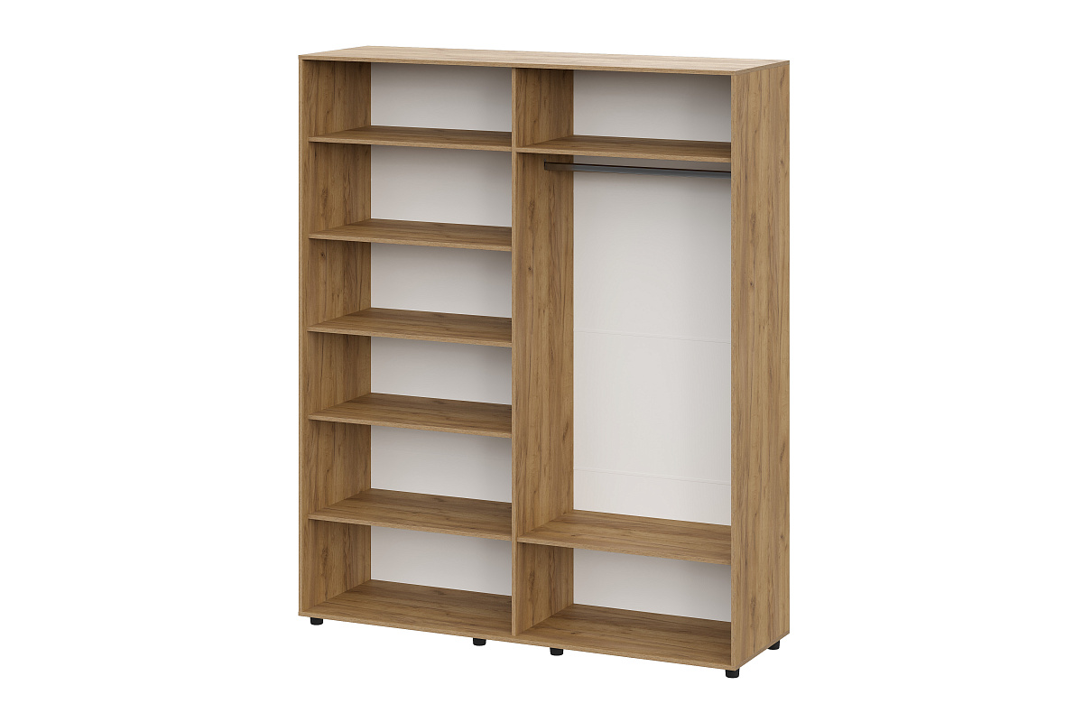 Шкаф SV-МЕБЕЛЬ (МС Милан К) Дуб Золотой/Белый/Белый Матовый, четырехстворчатый - фото2