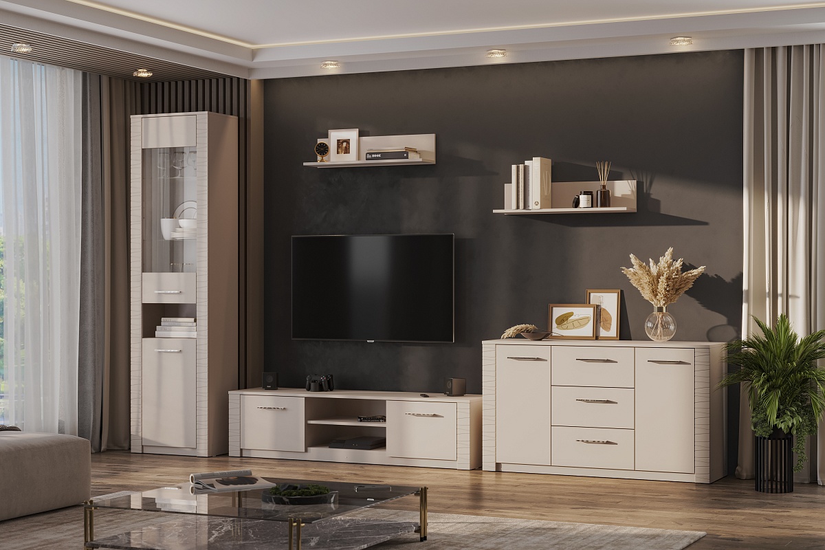 Тумба для ТВ NN Мебель (МС Калипсо К) (1600) Меланж - фото4