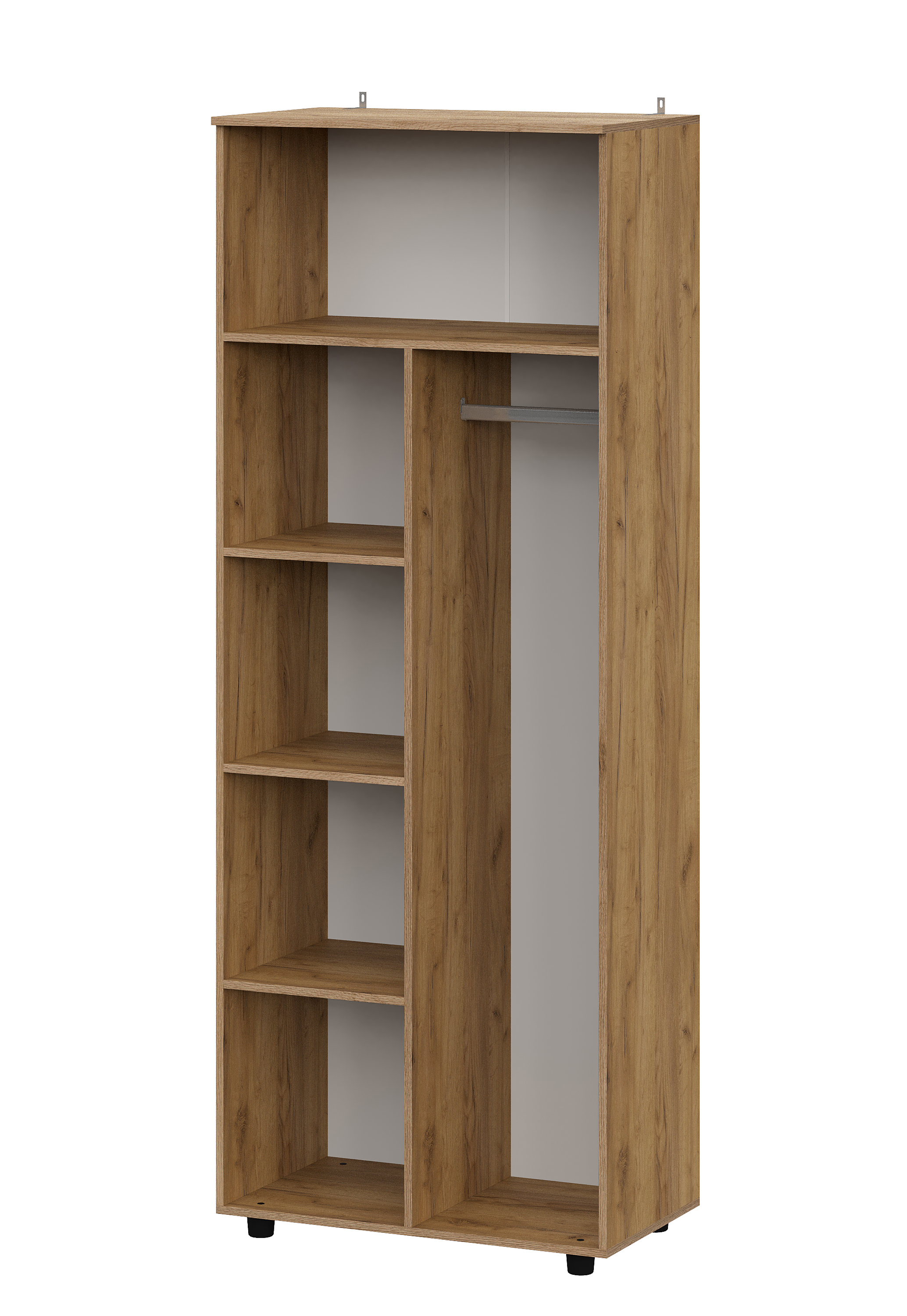 Шкаф NN Мебель (МС Байкал К) Дуб Золотой/Графит, двухстворчатый комбинированный (SAFE) - фото2