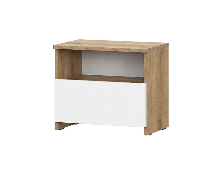 Тумба прикроватная NN Мебель (МС Некст К) Дуб Золотой/Белый - фото