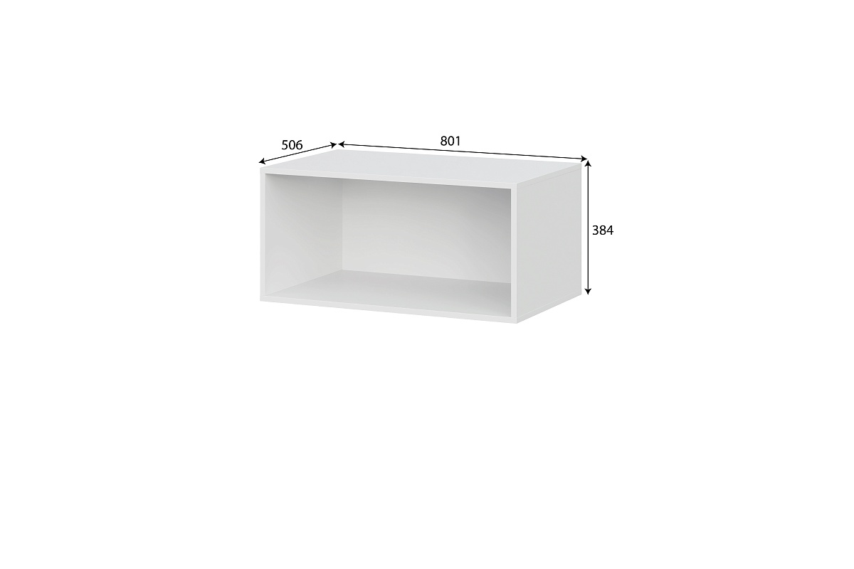 Шкаф NN Мебель ШК 5 (800) Антресоль Белый текстурный - фото4