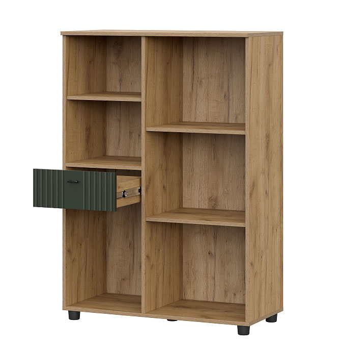 Тумба многофункциональная SV-МЕБЕЛЬ (МС Милан К) Дуб Золотой/Олива Софт - фото2