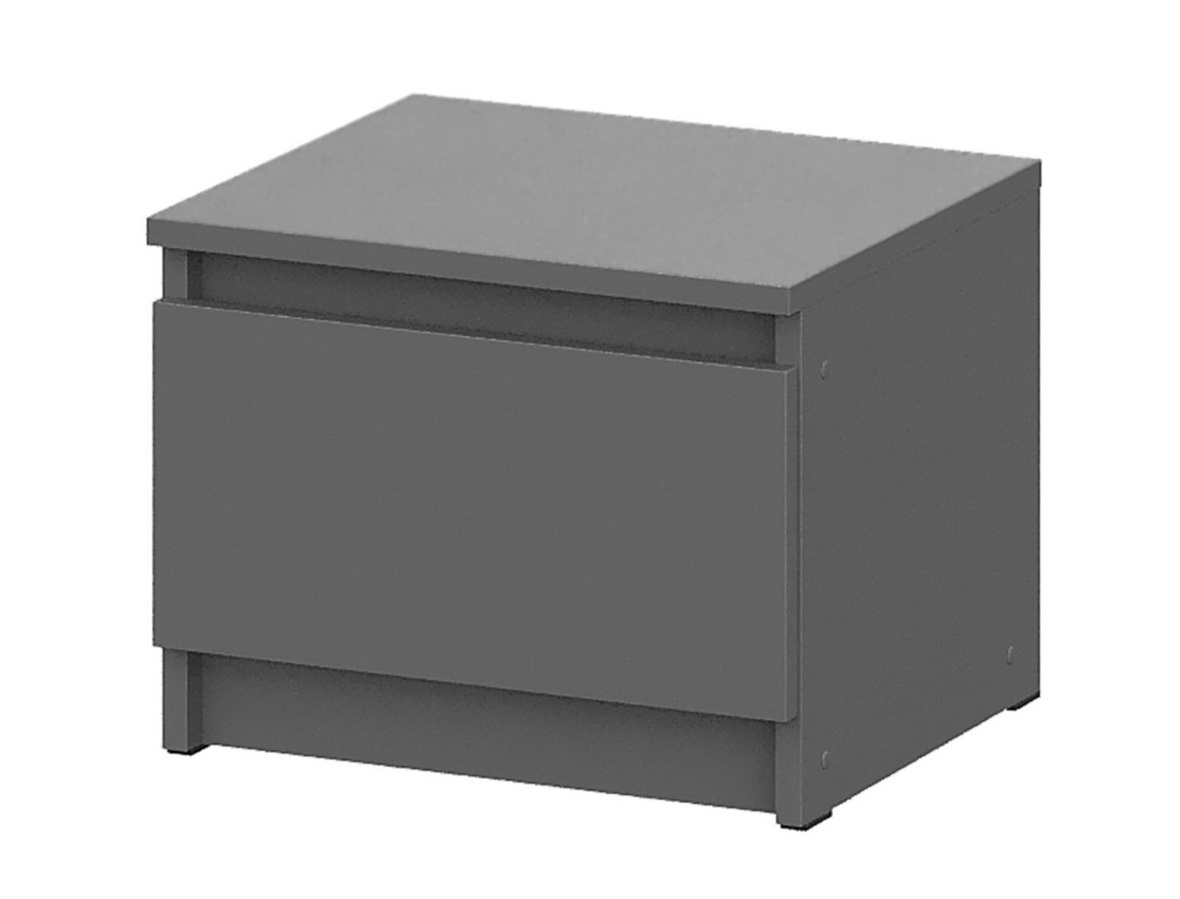 Тумба прикроватная NN Мебель (МС Денвер К) Графит серый - фото