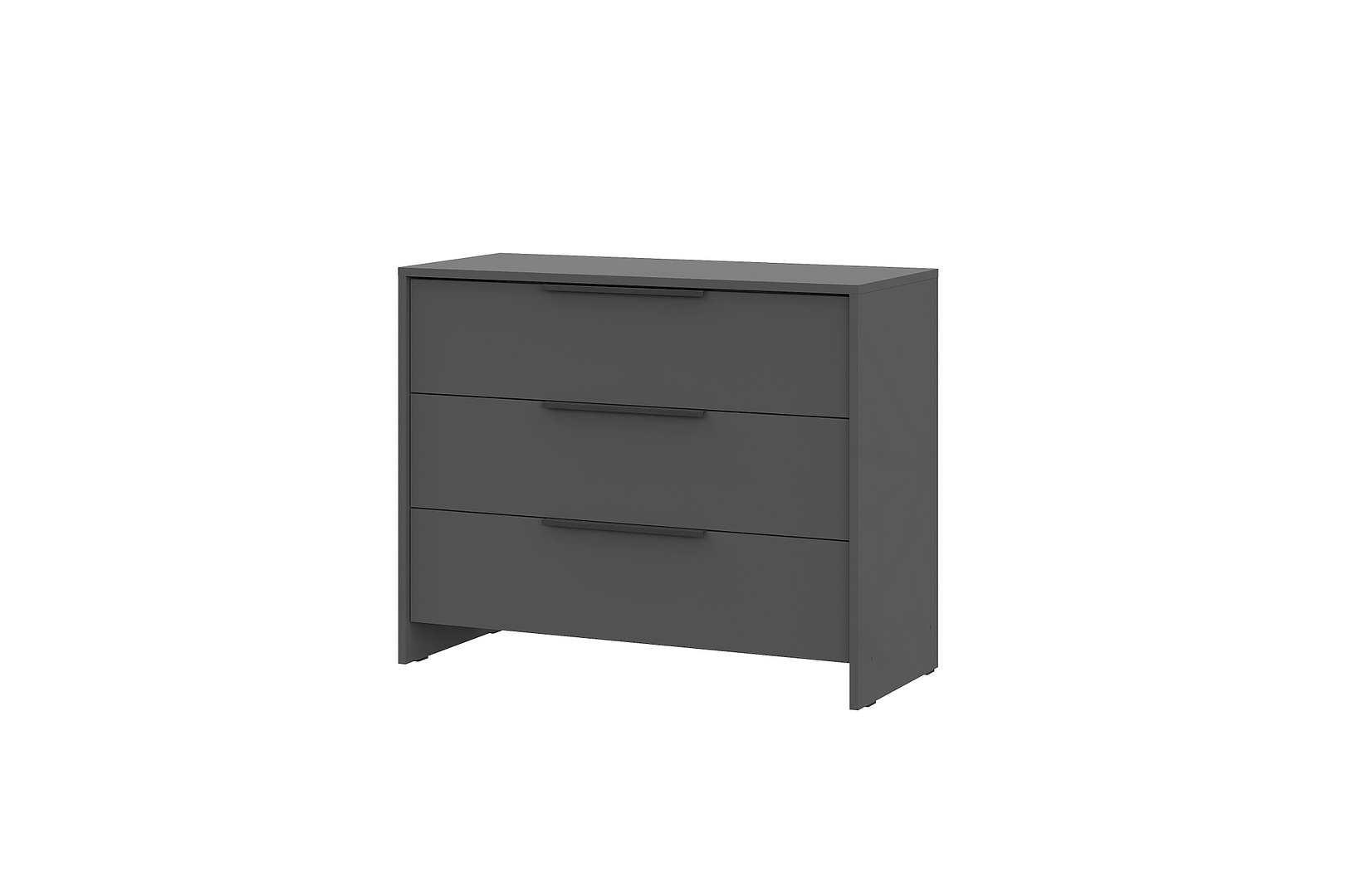 Комод NN Мебель (МС Камелия 1 К) Графит серый 3 ящ. - фото