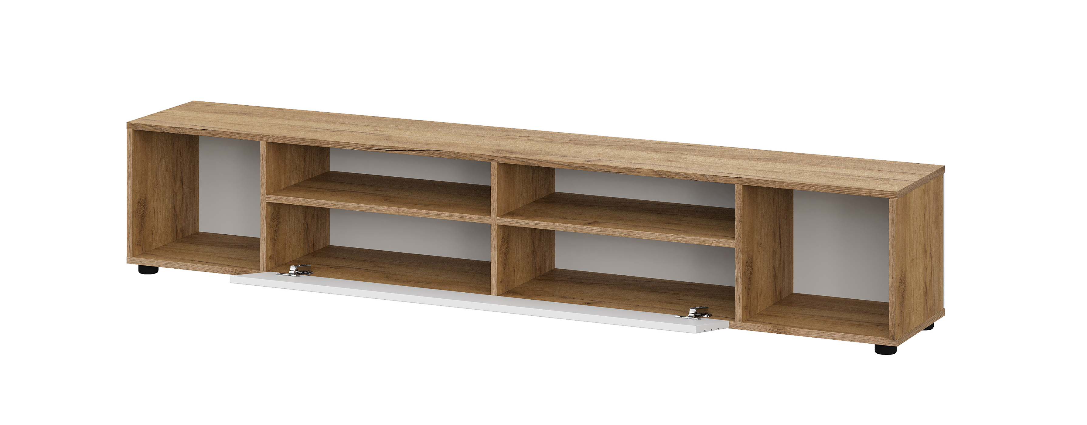 Тумба для ТВ NN Мебель (МС Байкал К) Дуб Золотой/Белый матовый (SAFE) - фото2