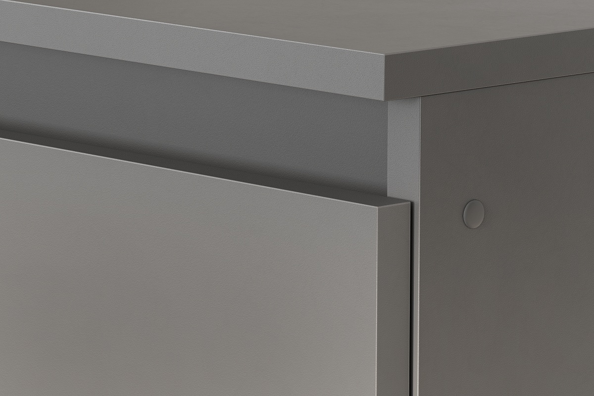 Комод NN Мебель (МС Денвер К) Серия 2 Графит серый, 6 ящ. (1,38м) - фото2