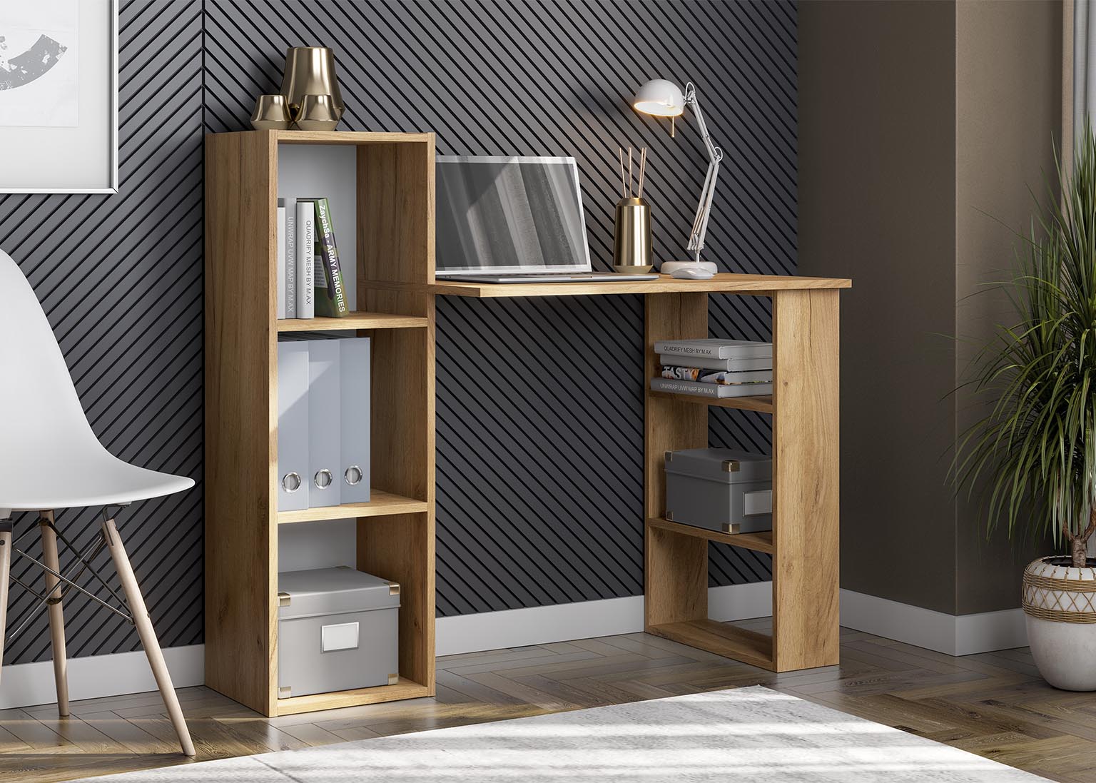 Стол компьютерный NN Мебель СТК 1 Дуб золотой - фото4