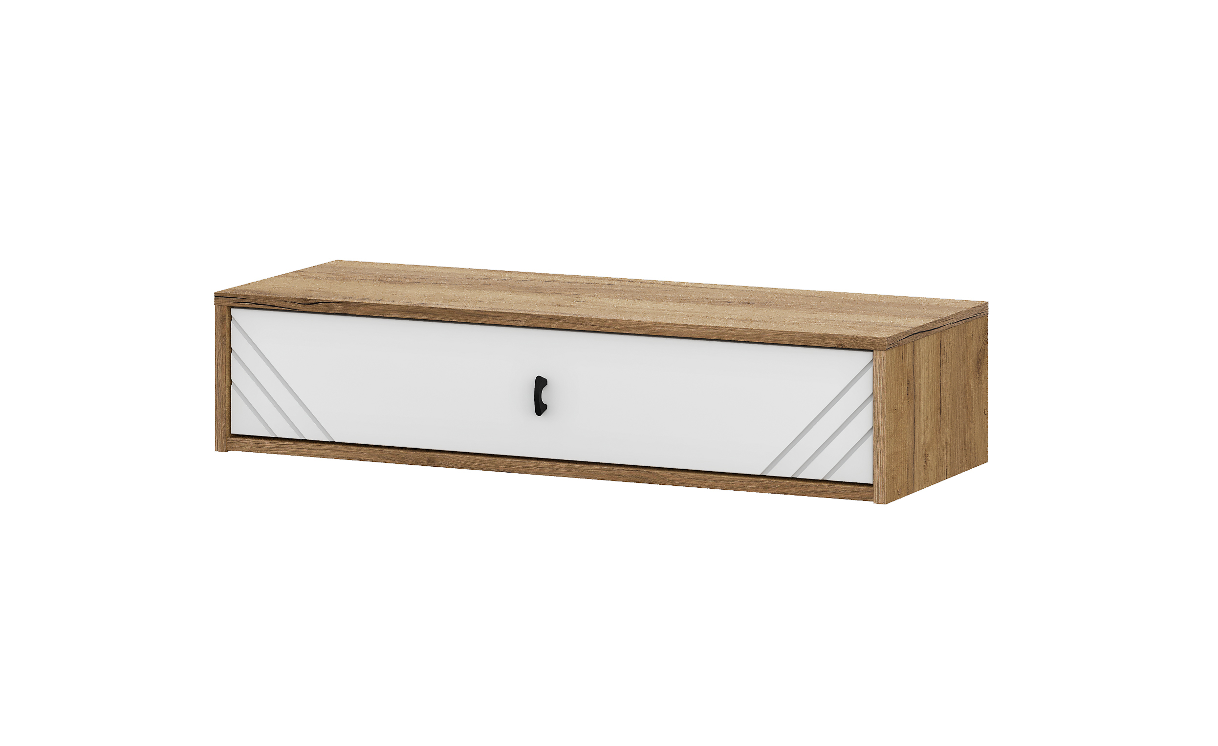 Стол туалетный NN Мебель (МС Байкал К) Дуб Золотой/Белый матовый (навесной) - фото