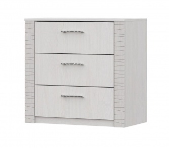 Комод SV-МЕБЕЛЬ (МС Гамма 20 К) Серия №4 Ясень анкор  светлый / Сандал светлый, 3 ящ. - фото