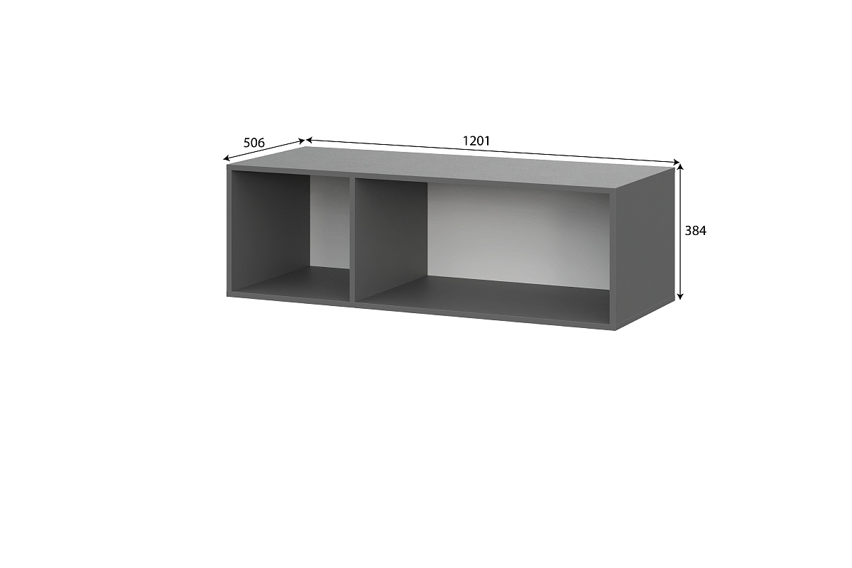 Шкаф NN Мебель ШК 5 (1200) Антресоль Графит серый - фото4
