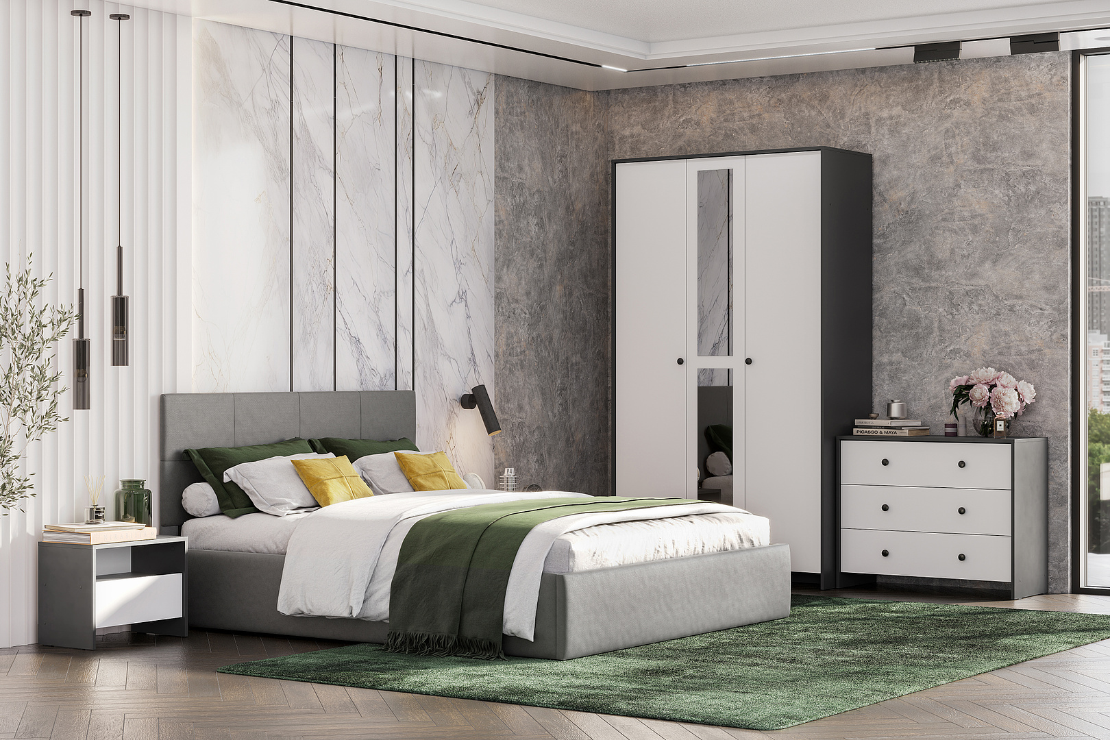 Кровать NN Мебель К №4 Серый, 160/200 - фото4