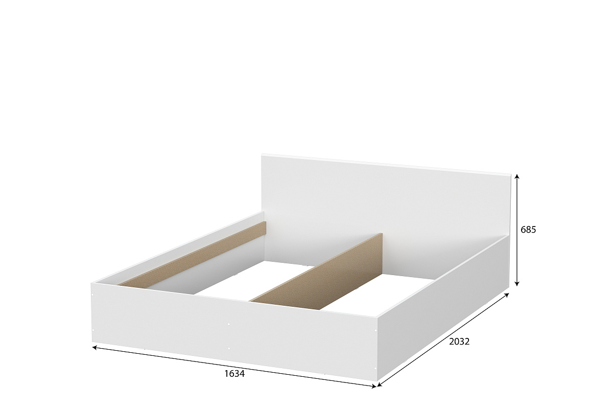 Кровать NN Мебель (МС Токио) Белый текстурный, 160/200 - фото3