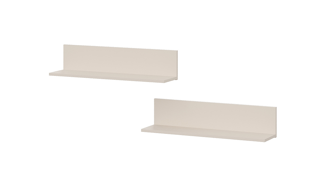 Полка навесная NN Мебель (МС Калипсо К) Меланж (комплект 2шт) - фото