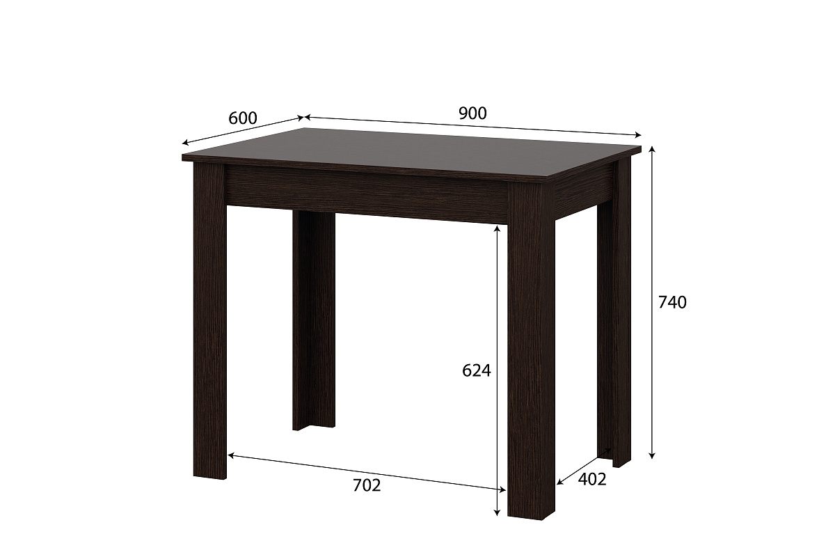 Стол обеденный NN Мебель СО 1 Дуб Венге - фото3