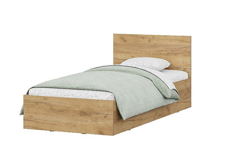 Кровать NN Мебель МСП 1 Дуб золотой 90/200 (серия 2) - фото