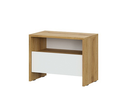 Тумба прикроватная NN Мебель (МС Дольче К) Дуб Золотой/Белый - фото