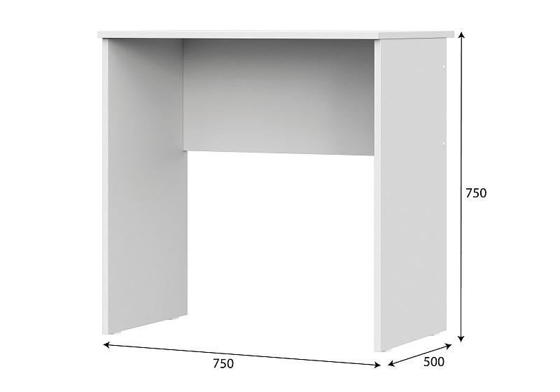 Стол NN Мебель (МС Токио) Белый текстурный, без ящиков - фото
