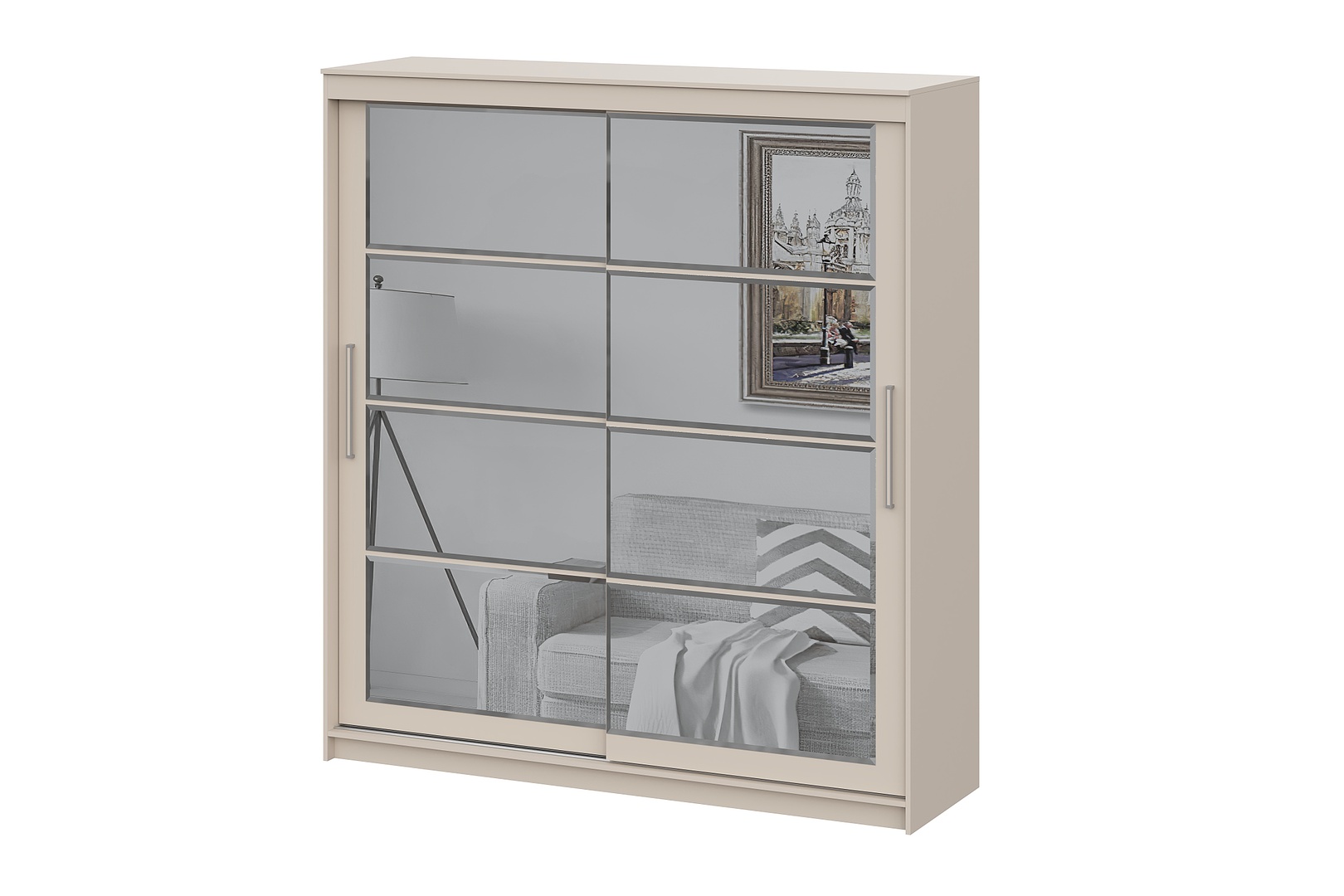 Шкаф-купе NN Мебель К ШКП-3 (2,0) МАКС Меланж - фото