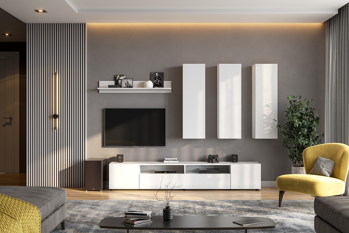 Шкаф NN Мебель (МС Токио) Белый текстурный, навесной - фото2