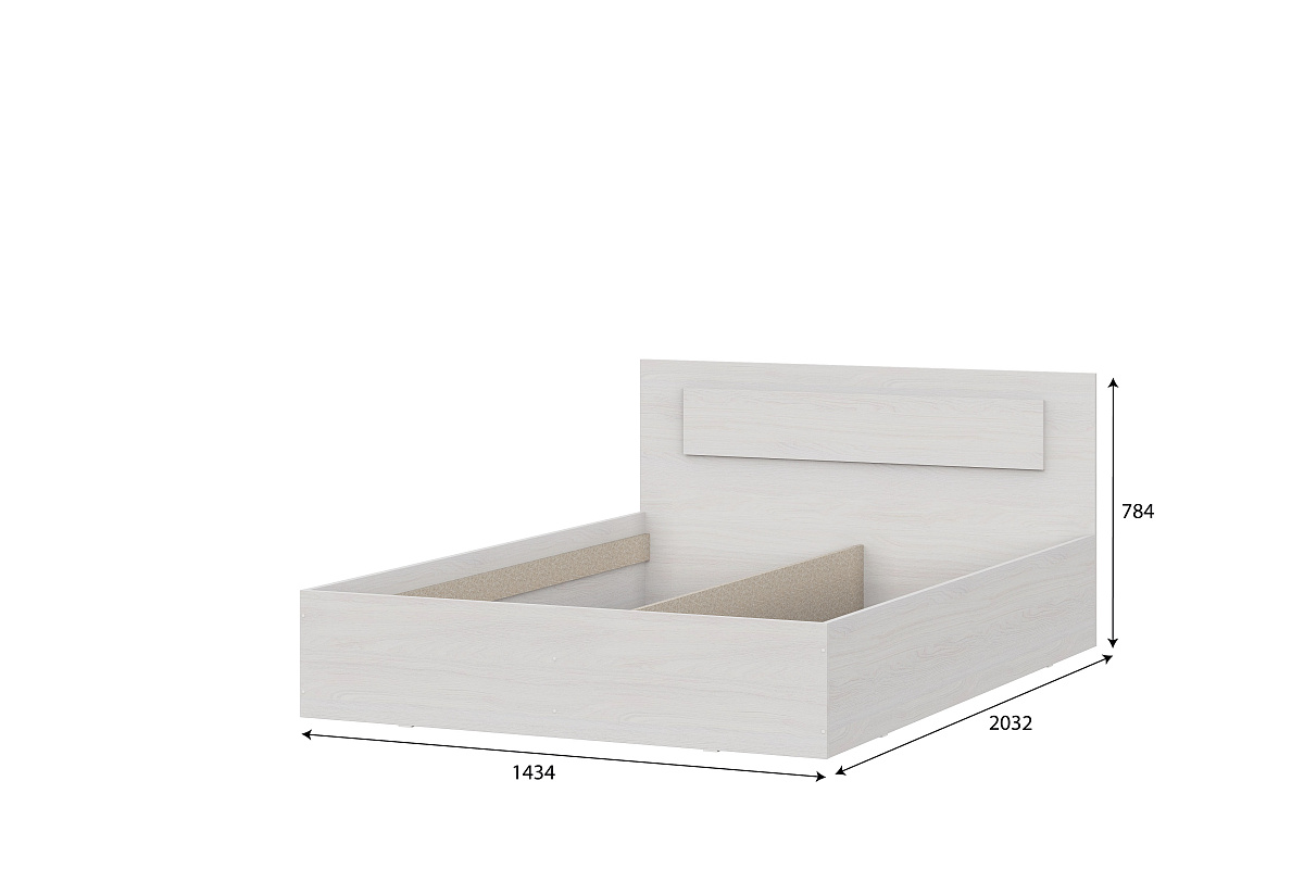 Кровать NN Мебель МСП 1 Ясень Анкор светлый/Ясень Анкор светлый 160/200, универсальная - фото2