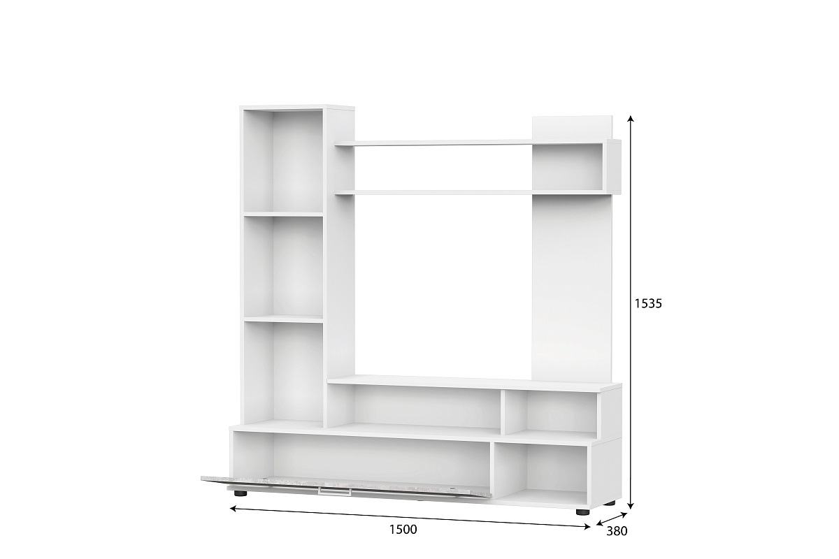 Мебель для гостиной К NN Мебель МГС 9 Белый/Цемент светлый - фото2