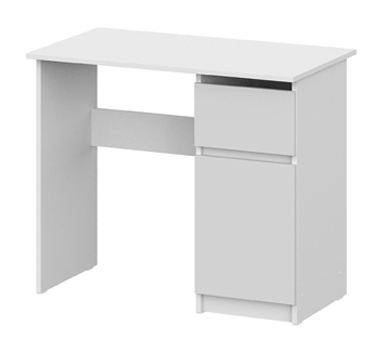 Стол письменный NN Мебель (МС Денвер К) Белый 0,9 м - фото