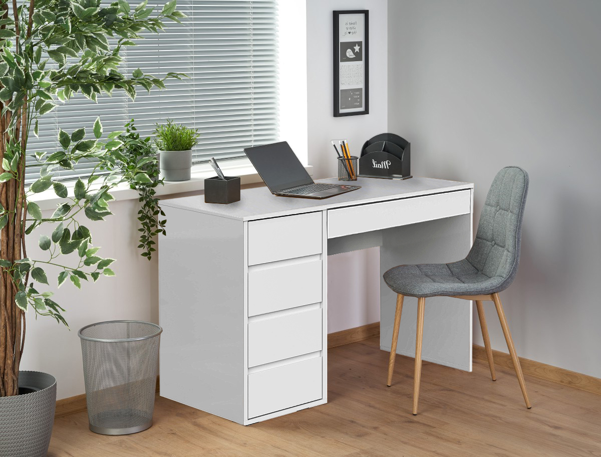 Стол компьютерный SV-МЕБЕЛЬ К №13 Серия 2 Белый глянец - фото2