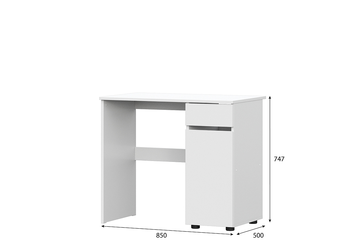 Стол письменный NN Мебель (МС Токио) Белый текстурный - фото