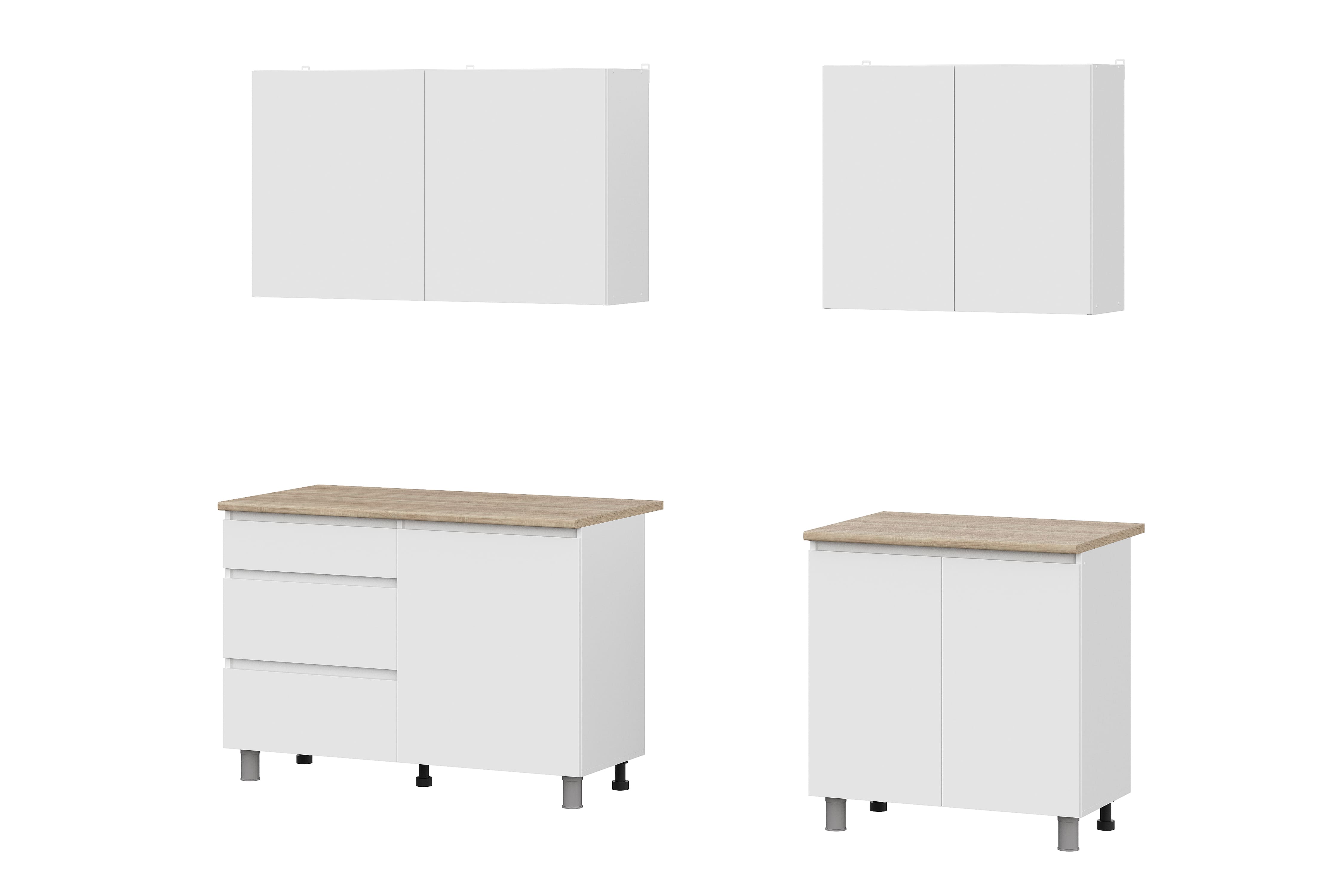 Кухонный гарнитур NN Мебель "Денвер" (2,0м) Серия 2 SAFE Белый/Дуб Сонома - фото2