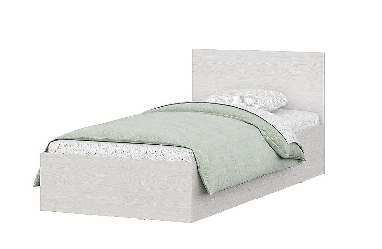 Кровать NN Мебель МСП 1 Ясень Анкор светлый 90/200 (серия 2) - фото