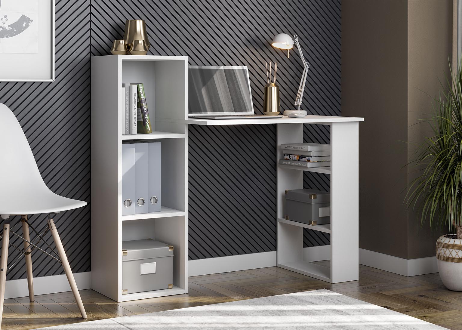 Стол компьютерный NN Мебель СТК 1 Белый - фото4