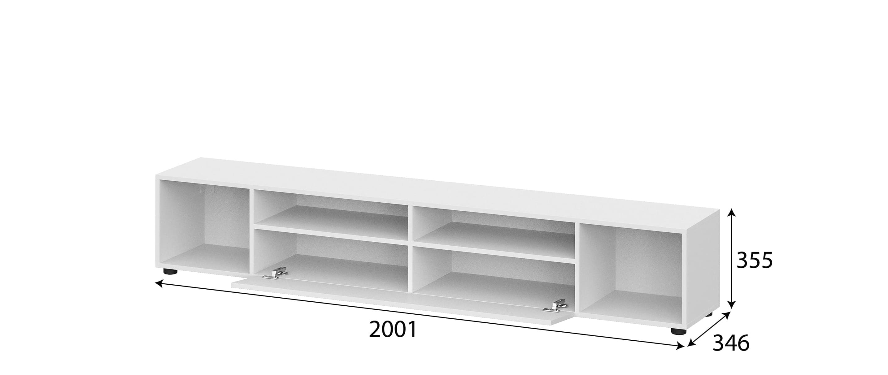 Тумба для ТВ NN Мебель (МС Денвер К) Белый SAFE - фото3