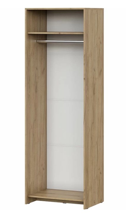 Шкаф NN Мебель МСП 1 Дуб золотой/Камень темный, двухстворчатый - фото3