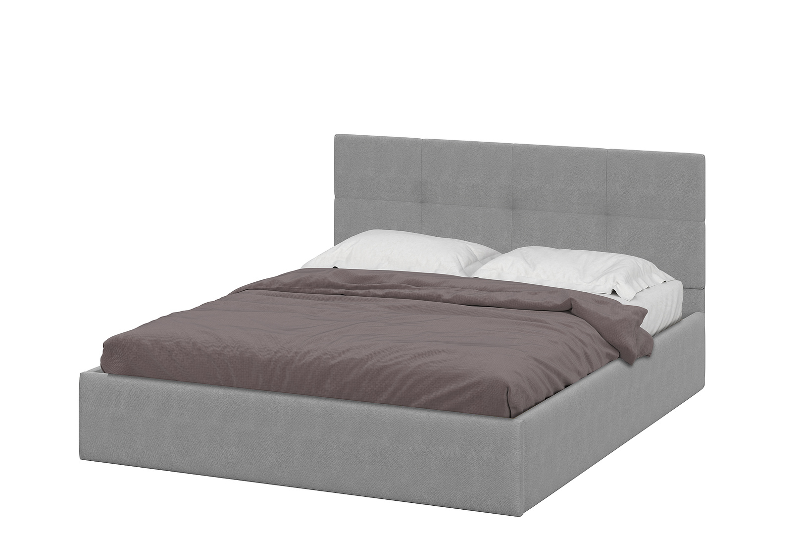 Кровать NN Мебель К №4 Серый, 160/200 - фото