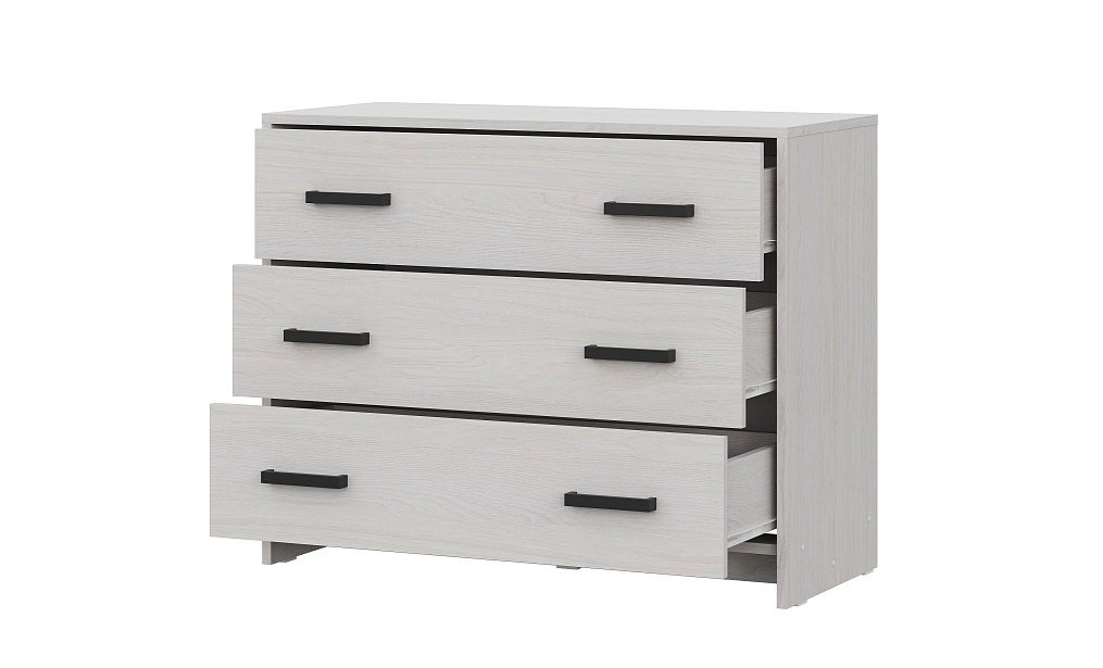 Комод NN Мебель МСП 1 Серия 2 Ясень Анкор светлый, 3 ящ. - фото2