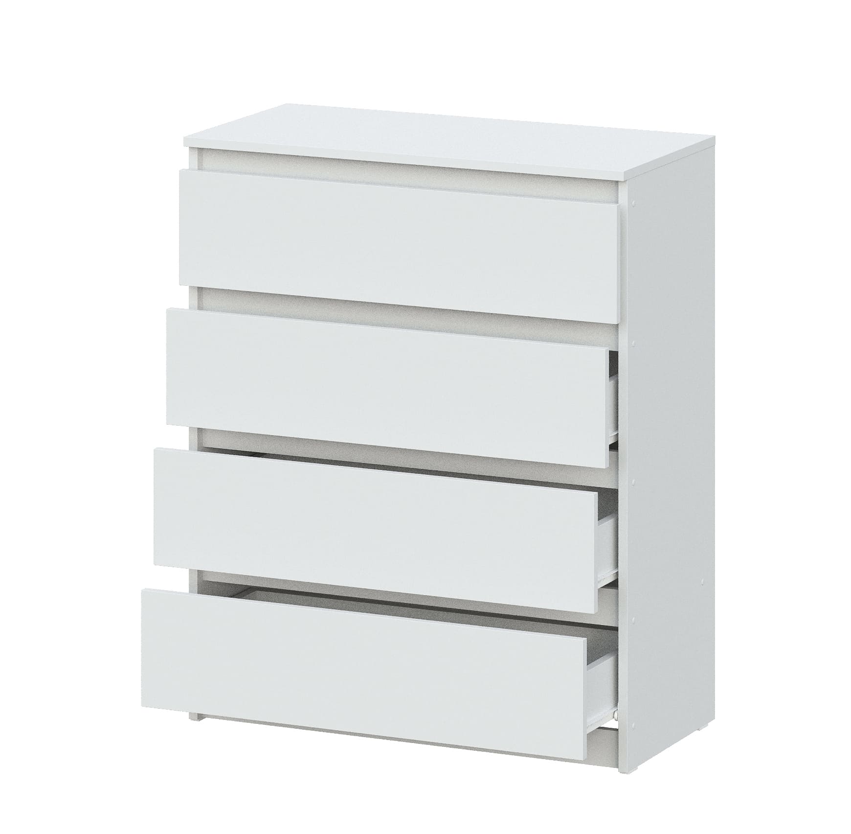 Комод NN Мебель (МС Денвер К) Белый, 4 ящ. SAFE - фото