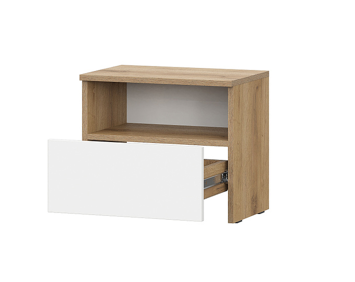 Тумба прикроватная NN Мебель (МС Некст К) Дуб Золотой/Белый - фото4