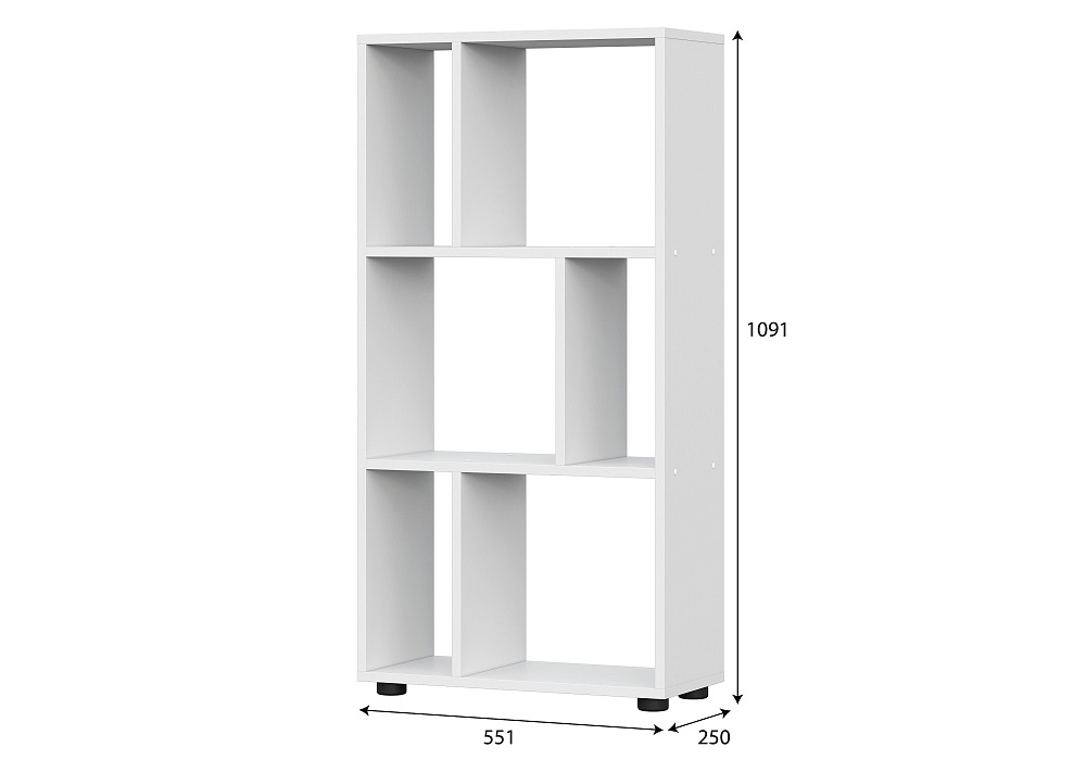 Стеллаж NN Мебель (МС Токио) Белый текстурный - фото3