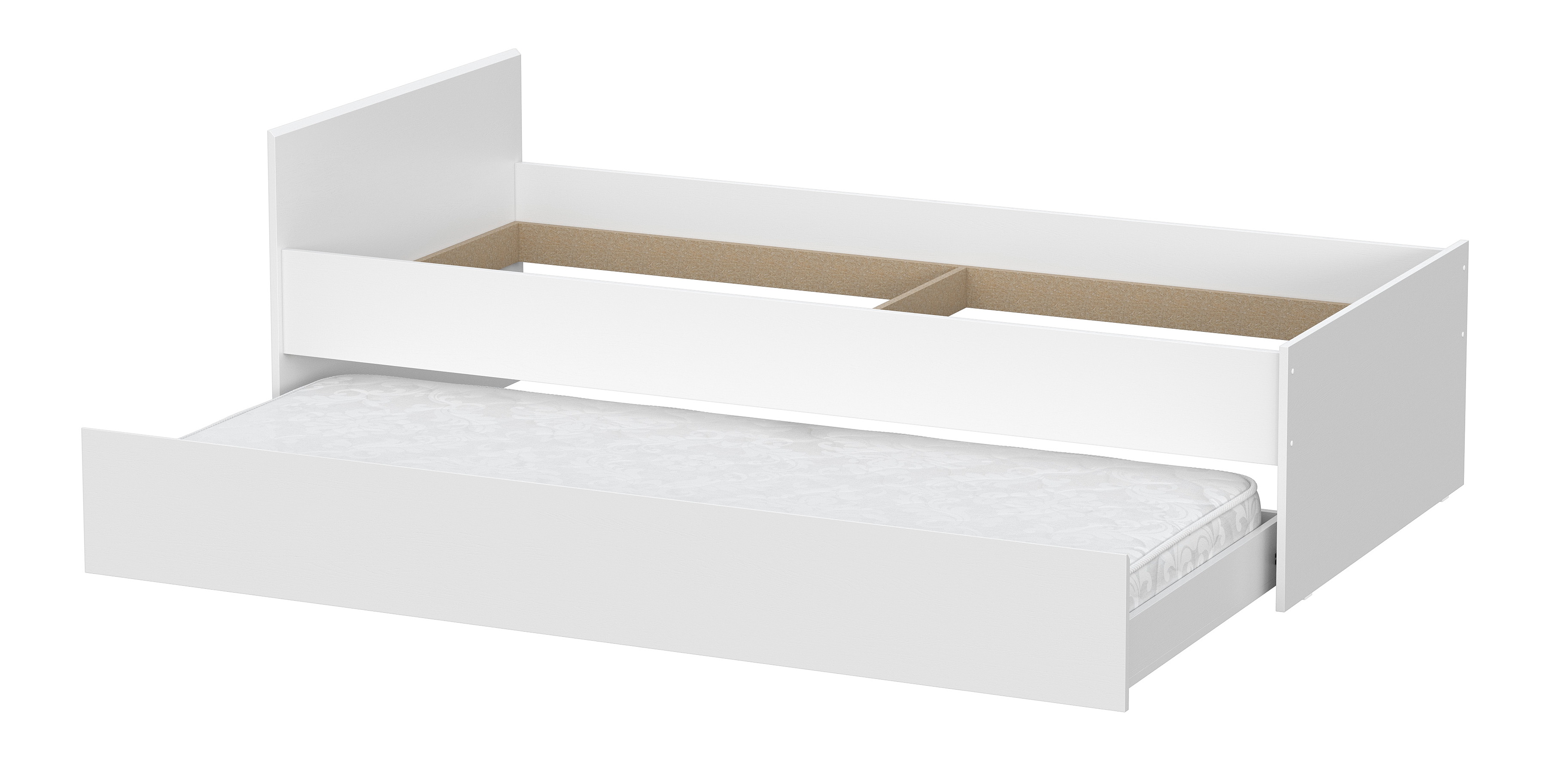 Кровать NN Мебель (МС Токио) Белый текстурный 90/200 - фото3